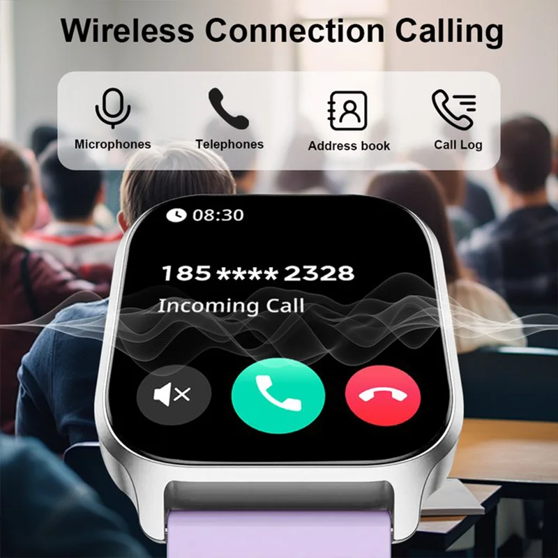 스마트 시계 Ftiness Tracker 2.01 블루투스 통화 SmartWatch 남성용 여성용 어린이 시계 보수계 IP68 방수 123 스포츠 모드