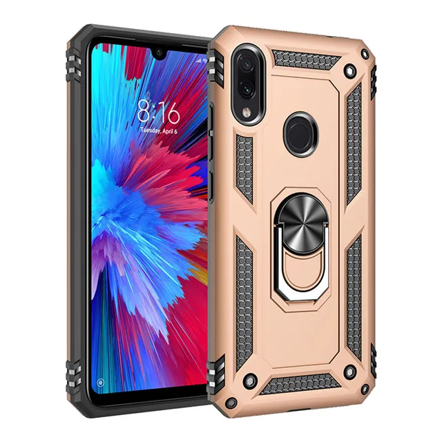 Luxury Shockproof Magnetic Ring Holder Phone Case with Armor Stand Design