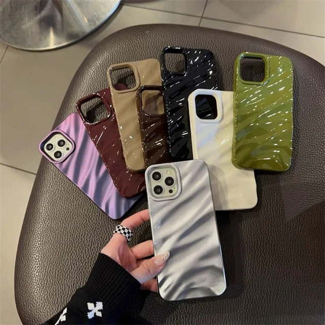 Luxury 3D Silk Wavy Pattern Phone Case