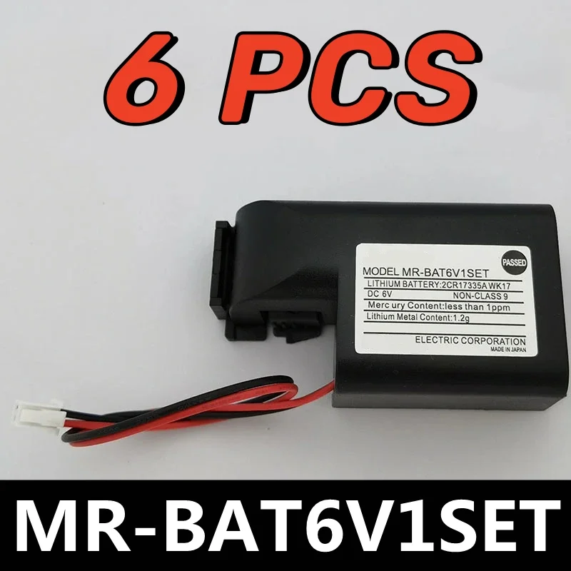 6PACK Original NEW MR-BAT6V1SET For Servo MR-J4 6V PLC Lithium Battery With Connectors