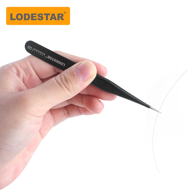 LODESTAR 정전기 방지 스테인리스 스틸 핀셋, 아이폰 유지 보수, 산업용..