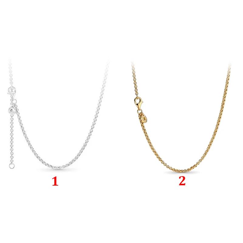 

S925 sterling silver Luo Luo chain plain chain collarbone chain necklace for girlfriend original bracelet jewelry gift