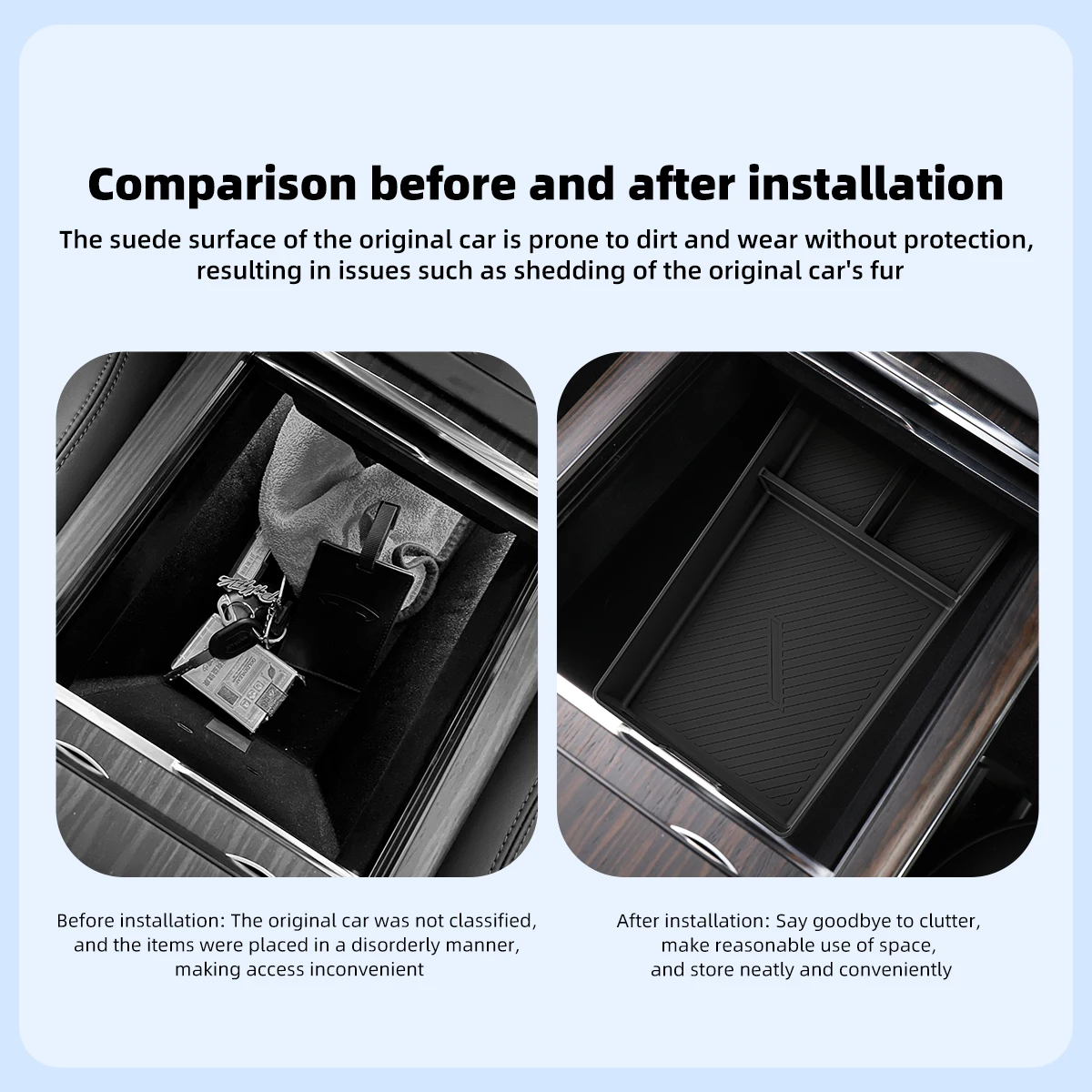 Wireless Charging Pad LUCKEASY For Tesla Model X Wireless Charging Pad ModelS entral Control Silicone Pad Armrest Box Storage Car Accessories