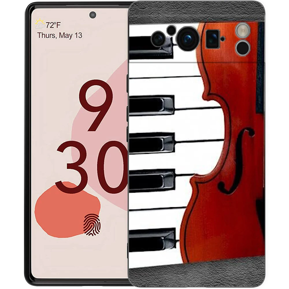 Handyhülle für Google Pixel/9/8/7/6/7A/6A/Pro, stoßfest, weiches TPU, 9/Pro/XL, Shell Capas Fundas, Tastatur, Synthesizer, Musik – Detail 3