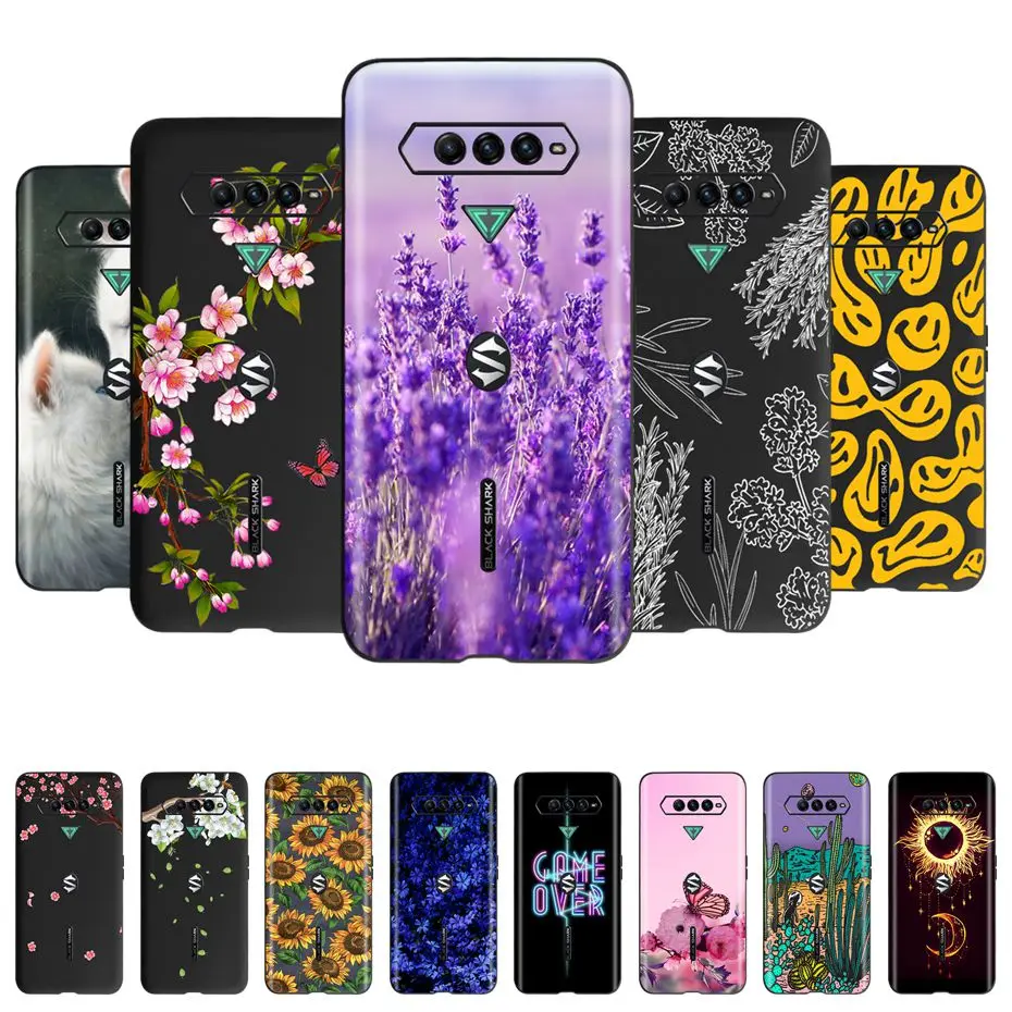Custodia In Silicone Nero Moda Per Xiaomi Black Shark 4 Pro 5 Rs Paraurti Antiurto In Tpu Morbido Per Xiaomi Black Shark4 4Pro Cover Posteriore
