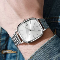 Fashion Square Men Business Watches Analog Calendar Quartz Watch for Mens Clock Reloj Hombre（Without Box） 3