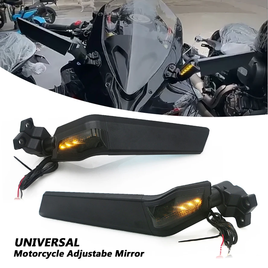 thumbnail image 2 of Aluminum 360° Adjustable Motorcycle Wing Mirrors For R15, R3, R1 & More - Aerodynamic & Durable 2 of 9