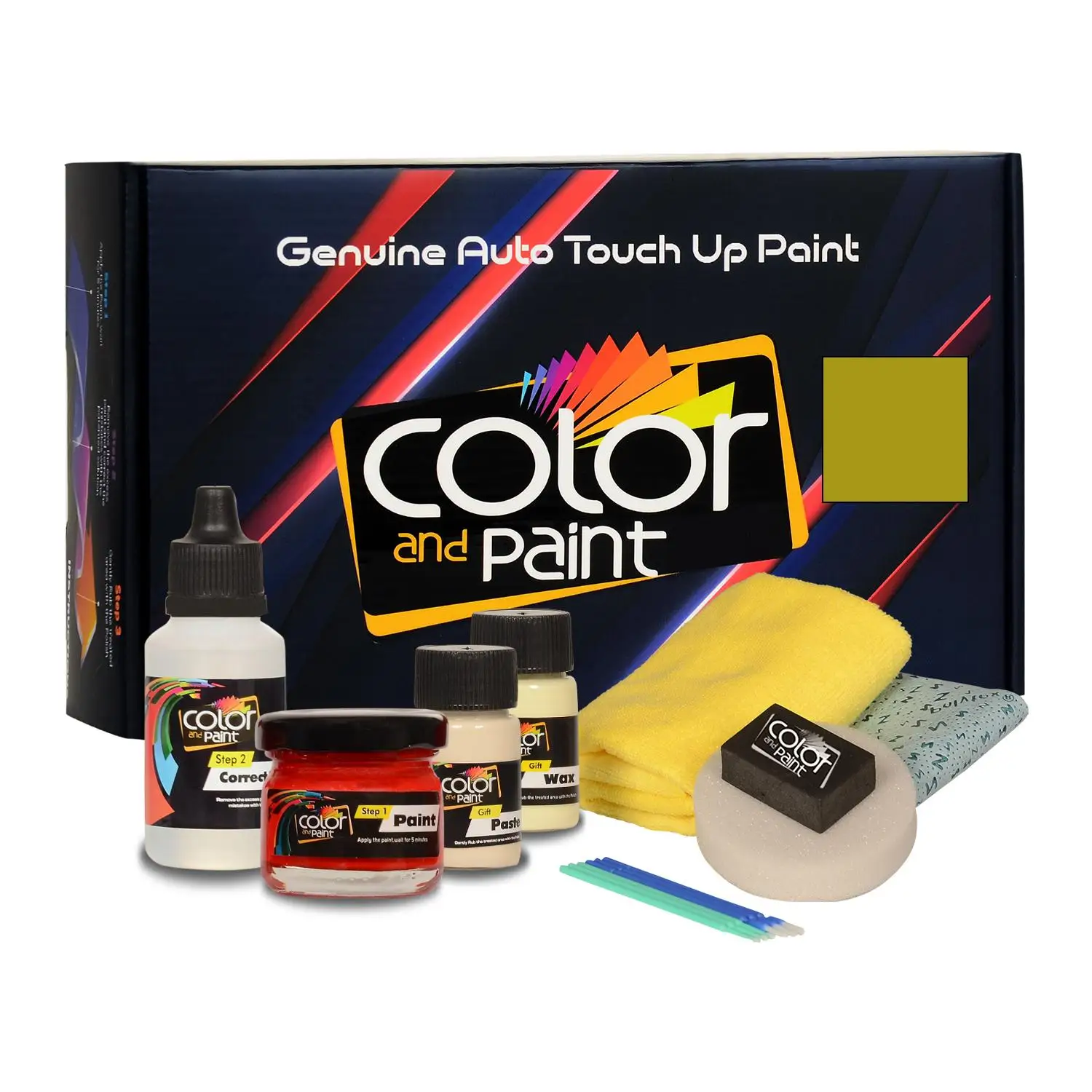 

Color and Paint compatible with Volvo Automotive Touch Up Paint - LEMON - 1418 - Basic Care