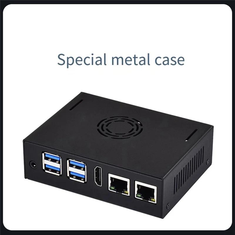 For VisionFive2 Special Metal Shell with Cooling Fan Mini Host Computer Shell IP30 Protection Level Multiple