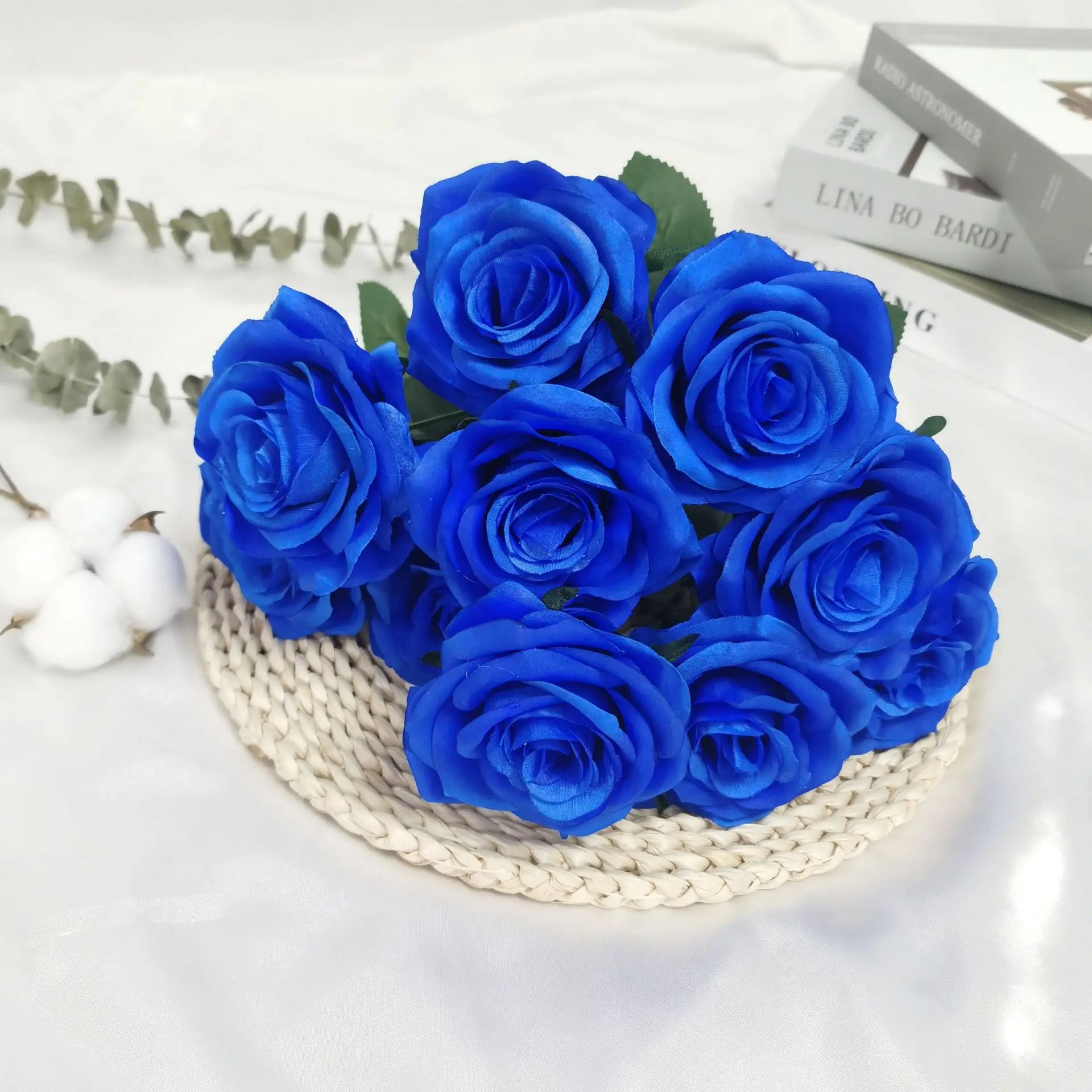 Exquisite Dutch Rose Bridal Bouquet - Elegant Artificial Floral Decoration for Weddings, Home Decor, and Photography Props