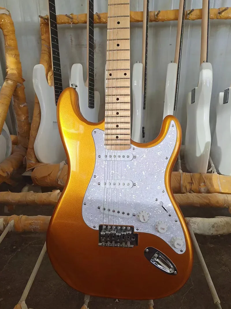 

В наличии-высококачественная электрическая гитара с одним встряхиванием, дизайн с кленовым пазом