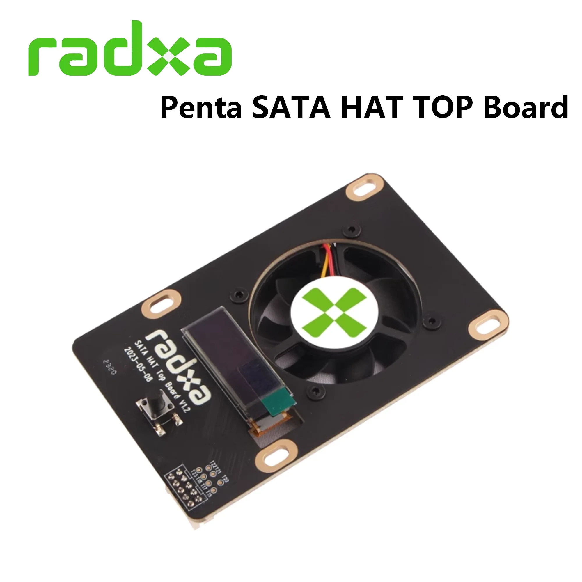 Penta SATA HAT TOP Board Optional For Raspberry pi 5 With Extension IP 0.91OLED and Cooling Fan
