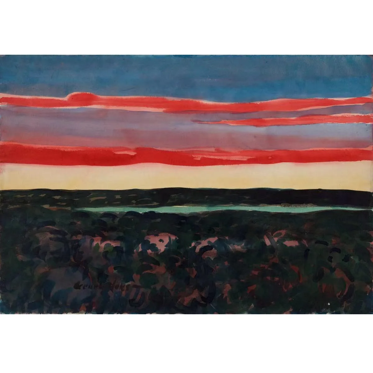 George Luks Dipinti, Evening Splendor, Dipinto A Mano Pittura A Olio Astratta Su Tela, Pittura Su Tela Wall Art Per Soggiorno