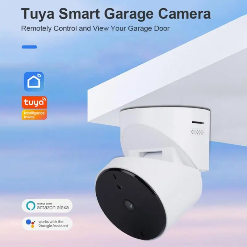 

Tuya Wifi Smart Garage Camera Wireless Remote Garage Door Opener Monitor WIFI Message Alert Night Vision For Alexa GoogleHome