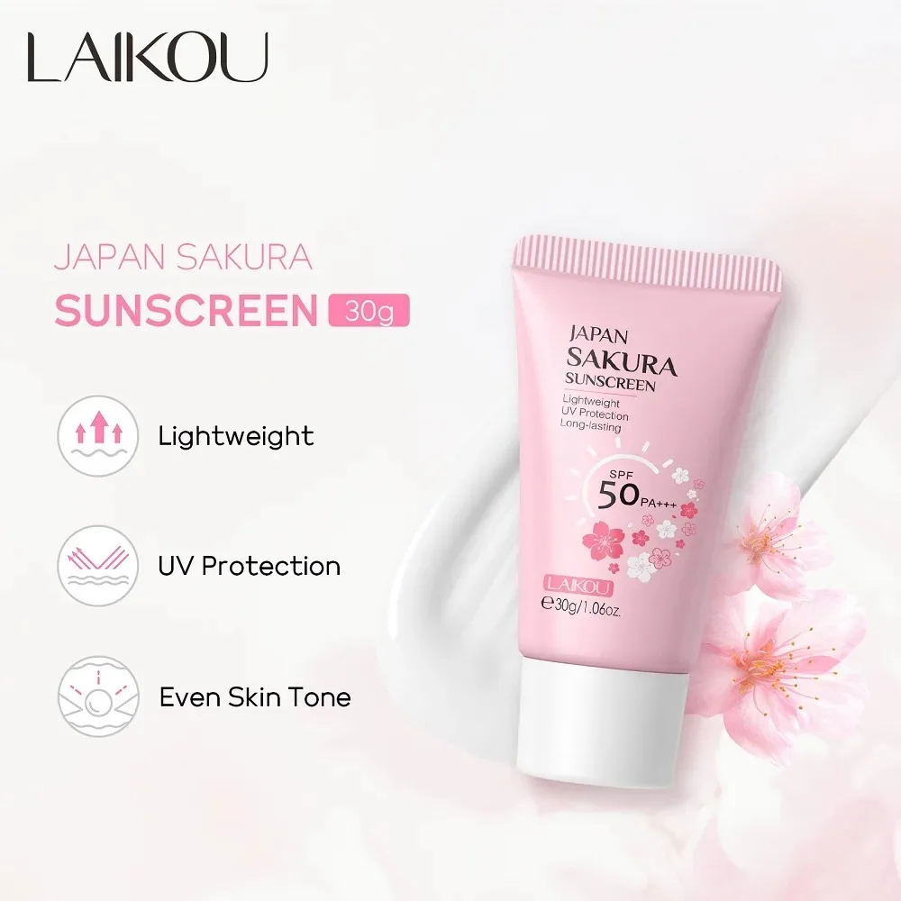 Sakura Sunscreen Cream SPF50 Facial Sun Block Isolation Lotion Skin Protector Moisturizer