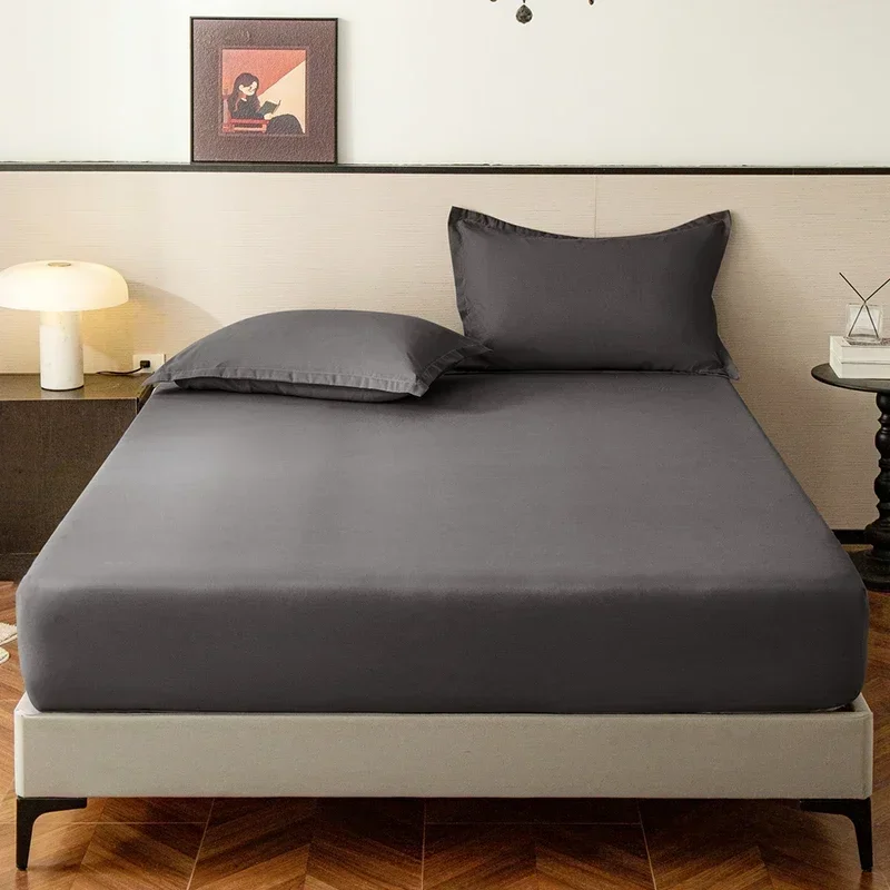 Hochwertiges Spannbetttuch, 90/180/150 x 200 cm, Matratzenbezug, elastisches Band, Bettlaken, Queen-Size-Bett, ohne Kissenbezüge im Lieferumfang enthalten – Detail 3