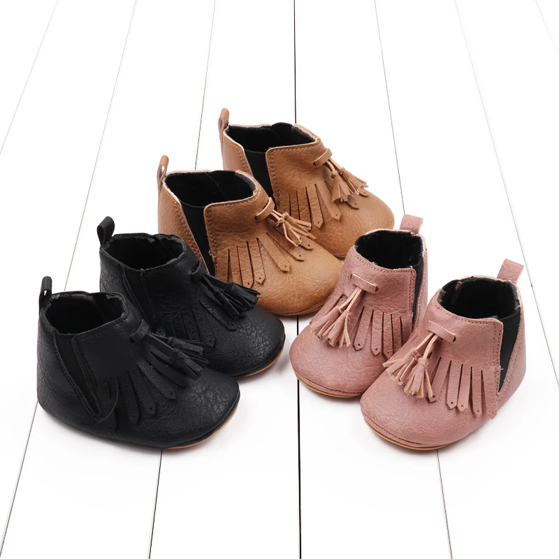 Baby Spring and Autumn Little Boots Soft PU High Quality Anti-slip TPRSole Ankel-covered Warm Prewalking Outdoor Sneaker BJZ3139 3