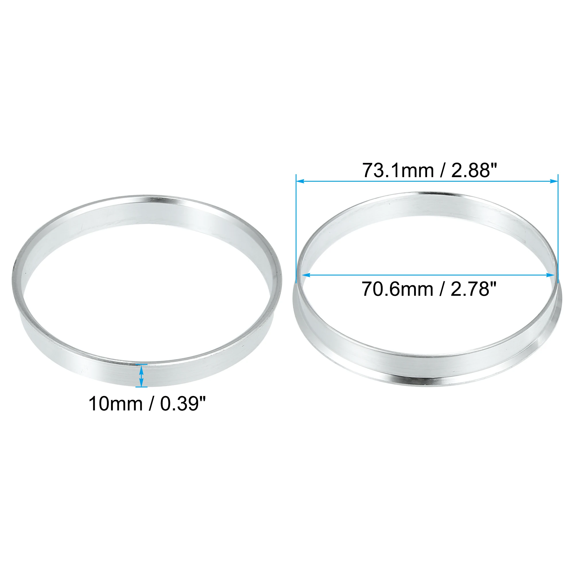 X AUTOHAUX 4pcs Bague de Centrage Jante 71.5mm à 65.1mm Universel