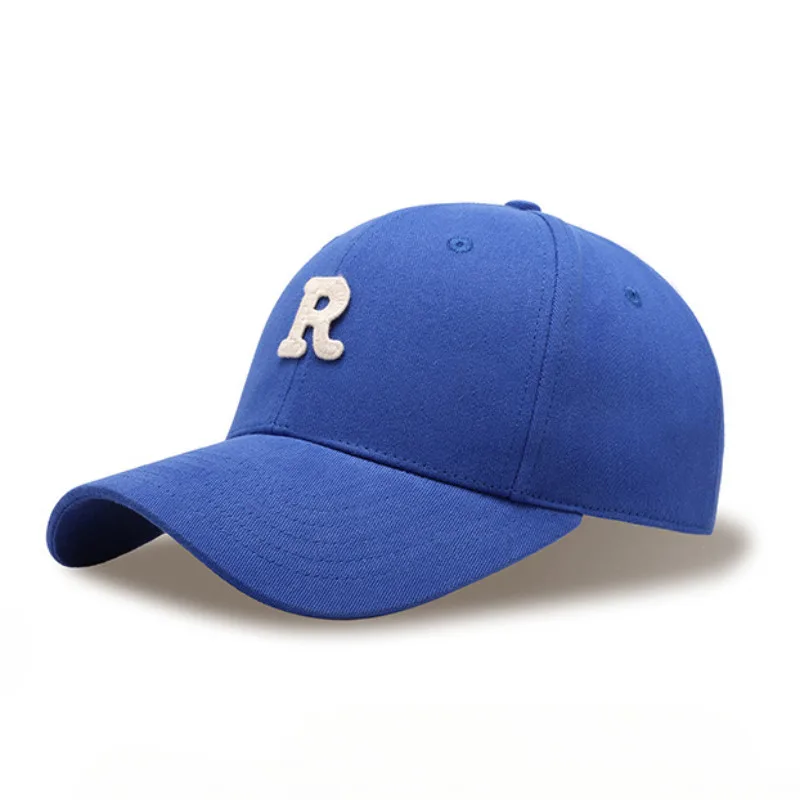 R Letter Baseball Cap Men Women Cotton Large Size Hat for Big Head 65-70cm 60-65cm 56-60CM 3