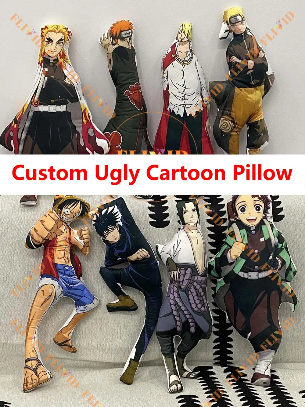 Custom 3D Cartoon Character Portrait Pillow,Funny Cat/Dog Pillow,Personalized Pillow ,Pet Loss Memorial Gift,Pet Lover Gift 2