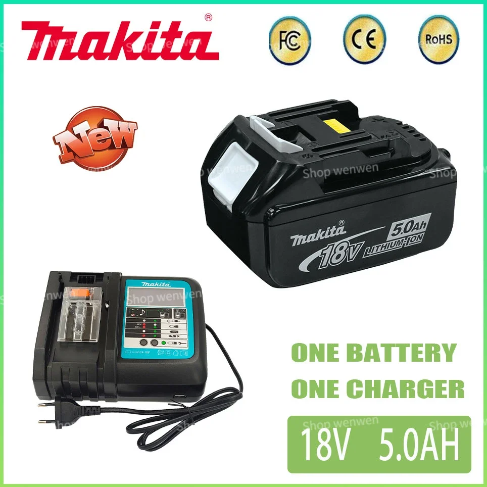 

Makita 100% Original 18V 5.0Ah With LED Lithium-ion Replacement BL1850 BL1860B BL1860 Makita Rechargeable Power Tool Battery