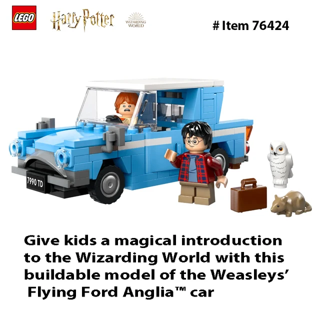 LEGO 76424 Harry Potter Flying Ford Anglia, Buildable Car Toy with 2 Minifigures Harry Potter Car, Gift Boys and Girls Ages 7 2