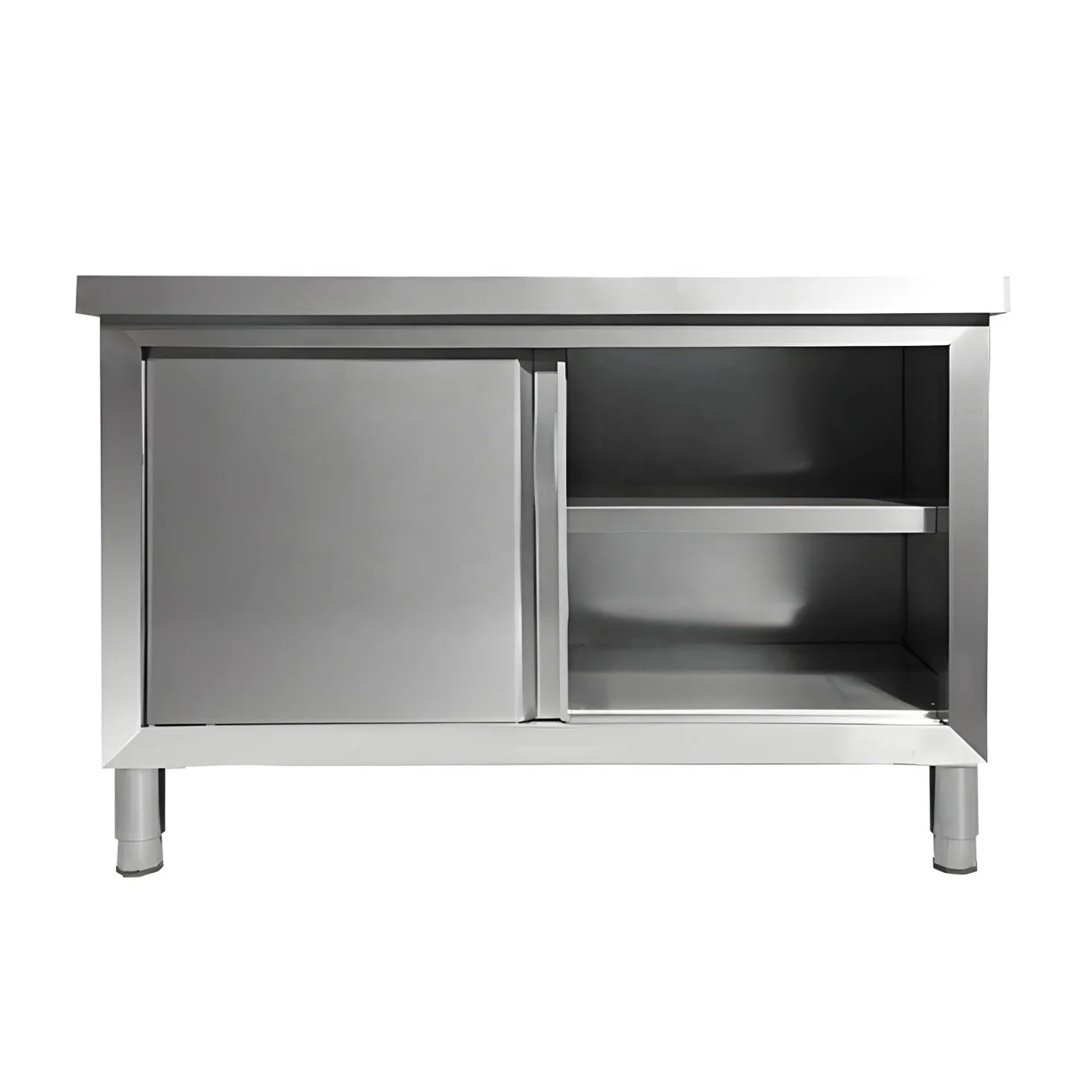 Manufacturer China Outdoor Kitchen Furniture 304 Stainless Steel Kitchen Cabinets With Storage Rack