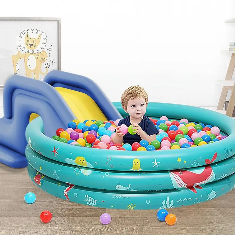 Lengthen And Widen The Slide Inflatable Water-filled Base Pool Slide Children Climber Aboves Ground Pool Garden