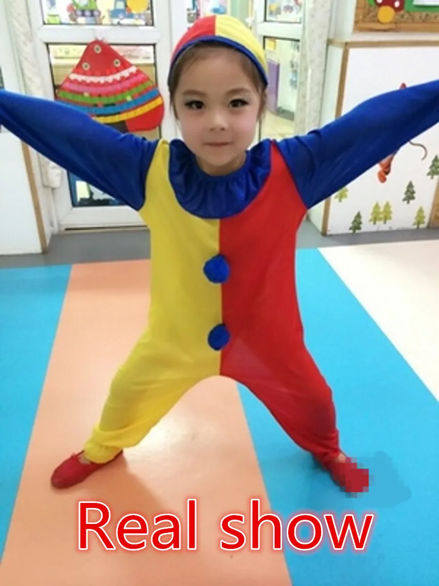 Bazzery Carnival Clown Circus Cosplay Costumes Halloween Children Kids Boys Girls Baby Birthday Carnival Party Dress For Kids Cosplay Costume