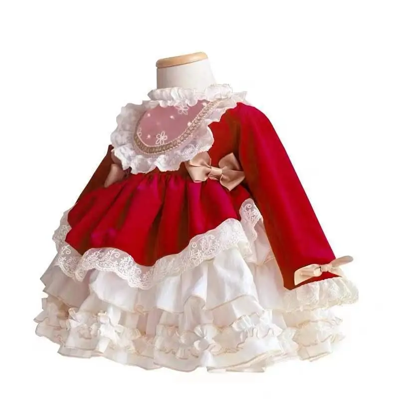 

Children's Autumn Spanish Princess Dress Girl Lolita Dress Fluffy Baby Birthday Year Dress