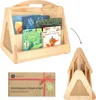 Double-Sided Montessori Bookshelf for Kids, Rattan Book Shelf for Kids Rooms, Nursery Book Shelves, Toddler Bookshelf 1