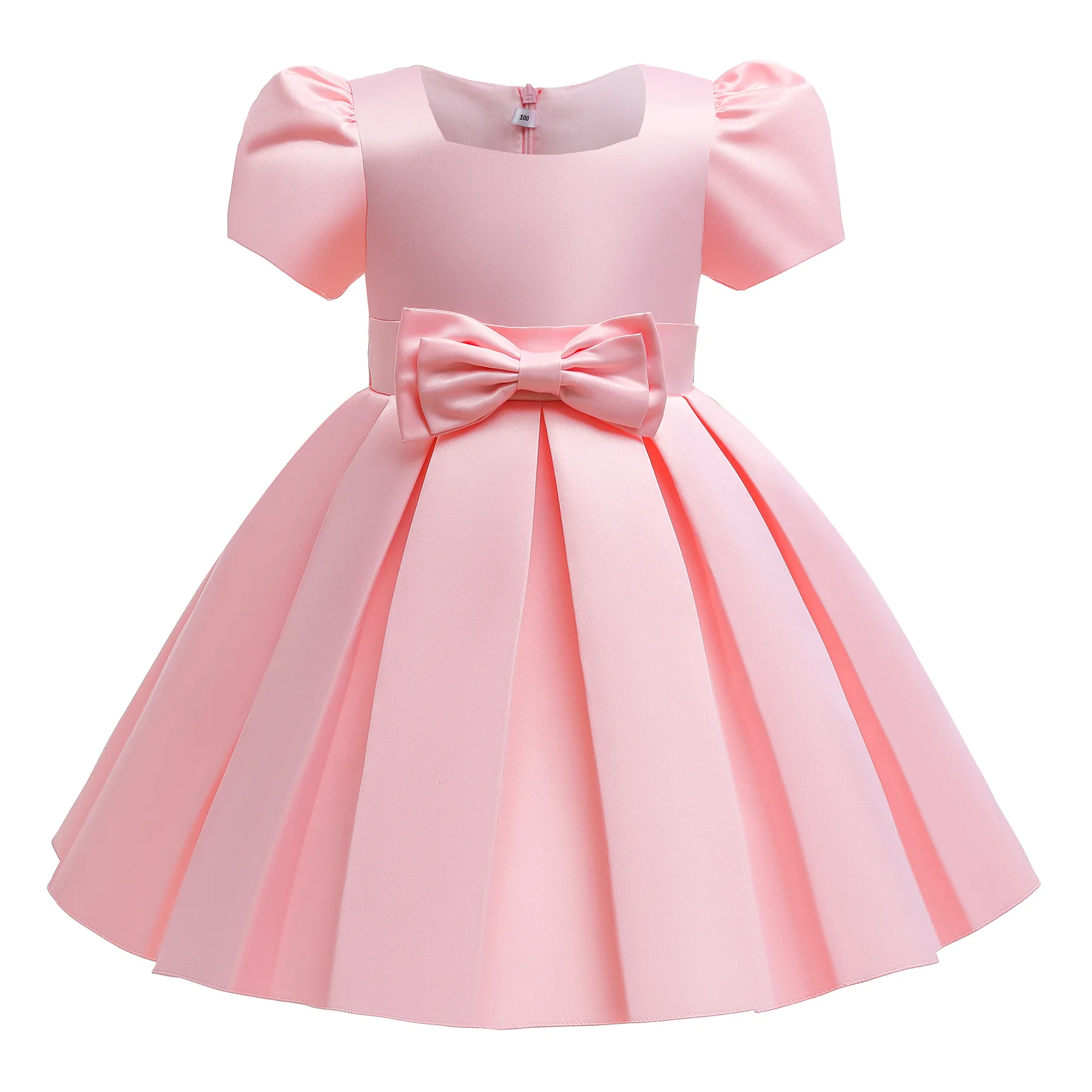 

Baby Girls Solid Party Dress Clothes Children Girl Birthday Wedding Bowknot Dress Clothing Infant Kids Christmas Costume