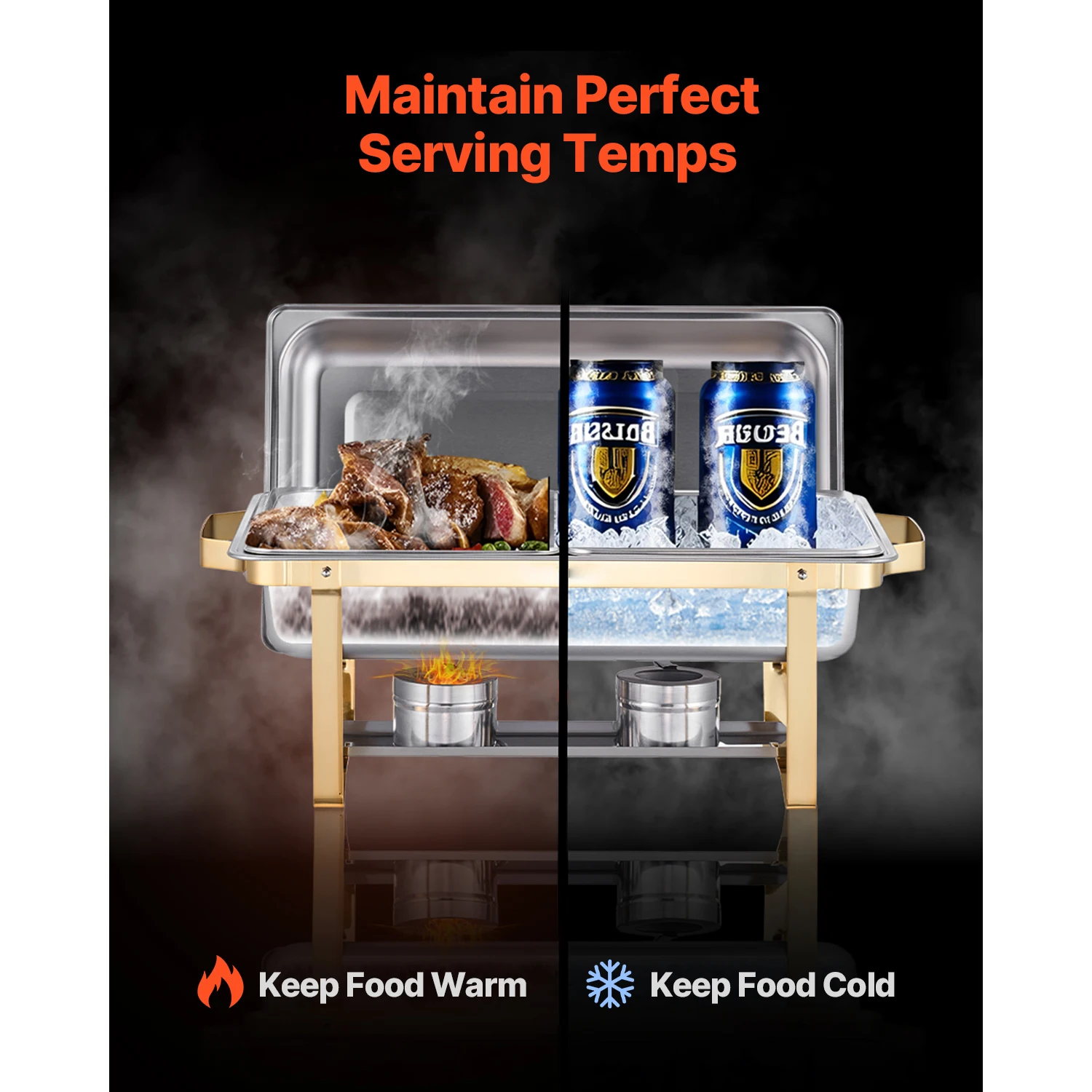 Stainless Steel Chafing Dish Buffet Set for Catering and Parties