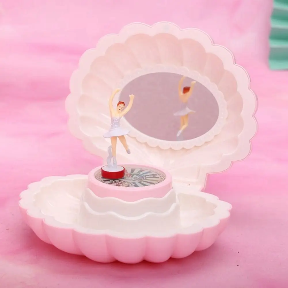 

Shell House Ballet Girl Music Box with Brilliant Light Classic Melody Dancing Girl Music Box Birthdays Wedding Parties Gifts