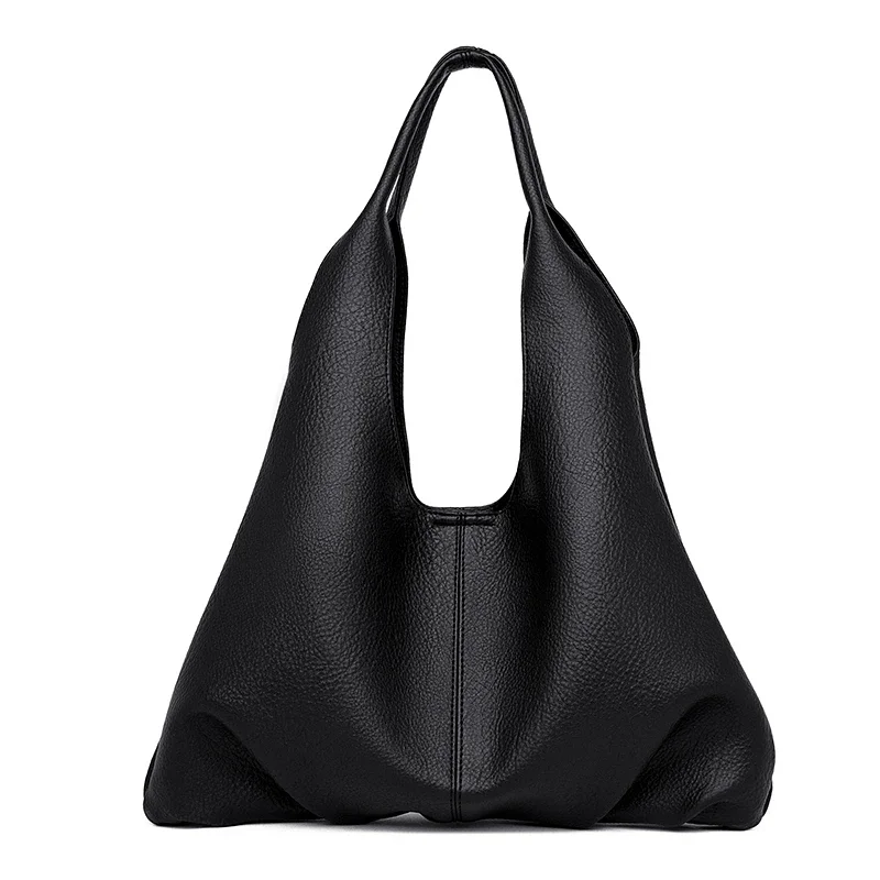 thumbnail image 1 of Bolso de hombro de cuero artificial para mujer, nuevo bolso de hombro de PU sólido de verano 2024, elegante, de gran capacidad, para ir al trabajo, 1 of 5