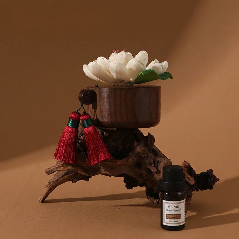 Wooden Diffuser Set with Essential oil, Sola Flower Diffuser Home Fragrance Decoration