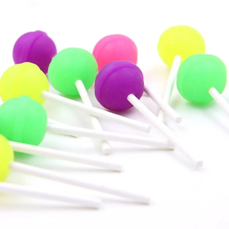 6 Pcs Stationery Pencil Eraser Lovely Cute Kawaii Candy Lollipop Rubber Eraser School Novelty Gift Supplies