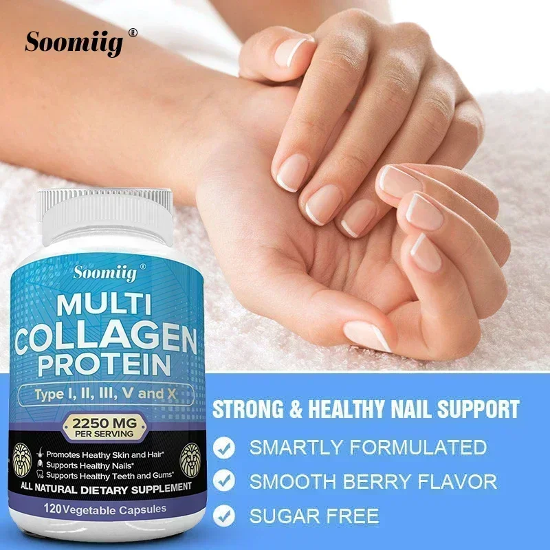 Super Collagen Peptides Multi-Collagen Protein Gluten Free Non-GMO Grass Fed Good for Hair Skin Nails Teeth Gums Joints collagen supplements