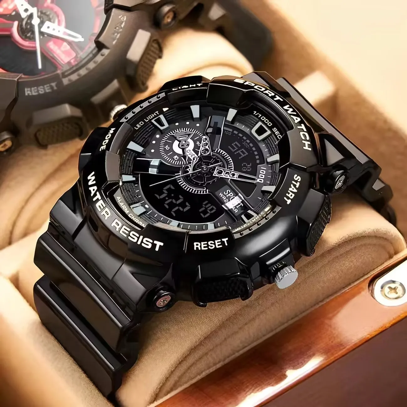 ACHENGY Youth Sport Digital Watch Men Shockproof Waterproof Dual Wristwatches LED  Alarm Clock Mens Watches Cool  vogue