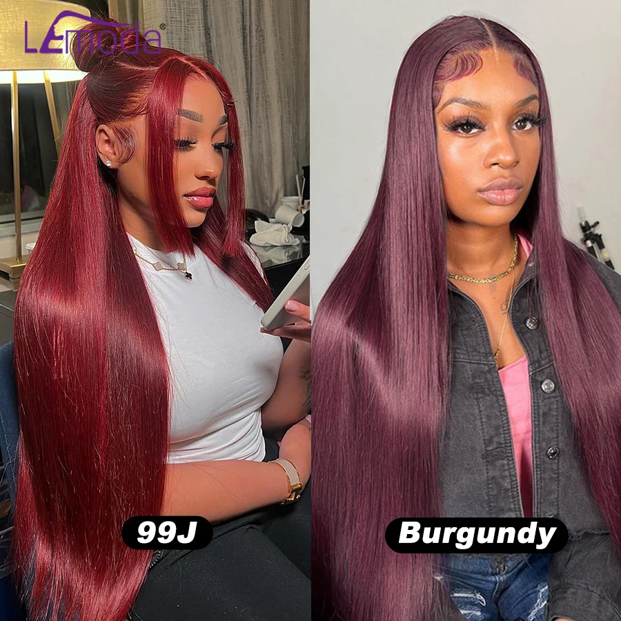 

Skinlike Real HD Lace Burgundy 13x6 HD Lace Frontal Human Hair Wig 99J Colored 13x4 Full Frontal Lace Virgin Hair Wigs For Women