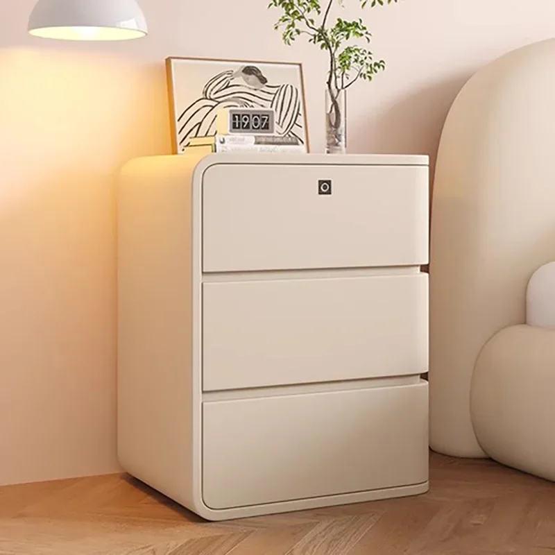 Cassetto Camera Da Letto Comodino Bianco Storagespace Risparmio Comodino In Legno Minimalista Europeo Comodini Decorazione Mobili