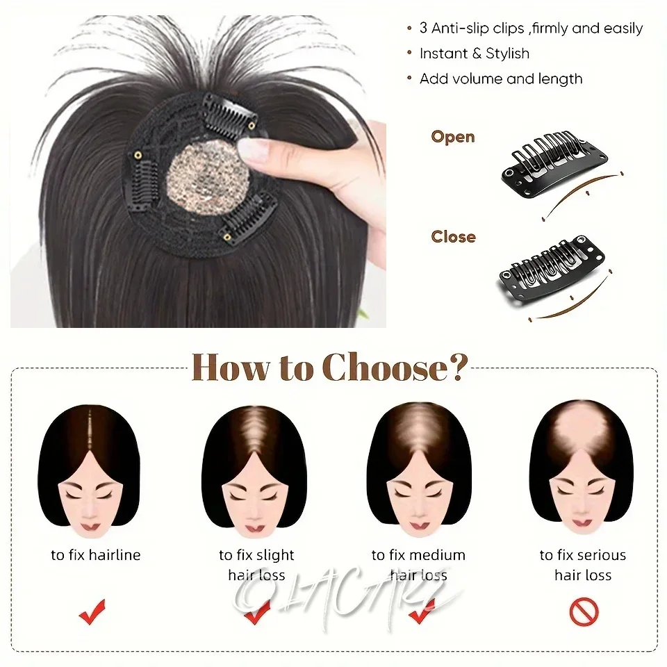 Synthetic Hair Clip In Bangs Extension for Women