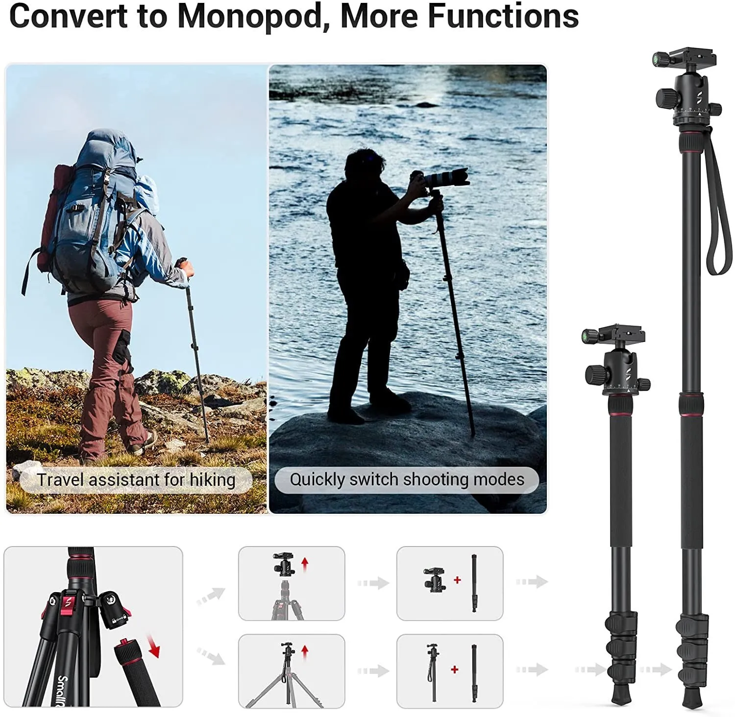 SmallRig 淮 ˷̴ ī޶ ﰢ, ,  ̽ DSLR ﰢ, 360    3474 , 78 ġ
