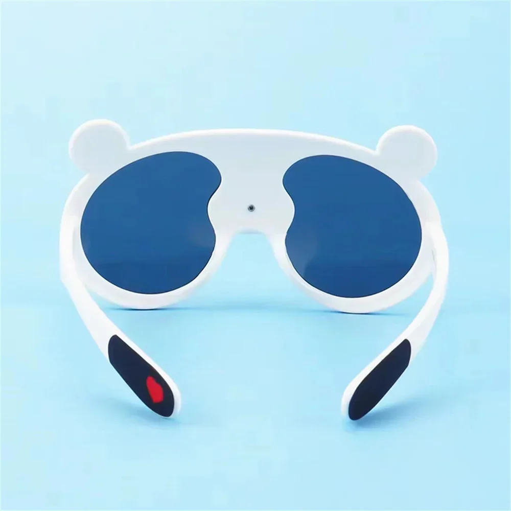 Children Sunglasses Kids Sunglasses Cute Cartoon Panda For Boys Girls Silicone Outdoor UV400 Shades Protection Eyeglasses Gifts
