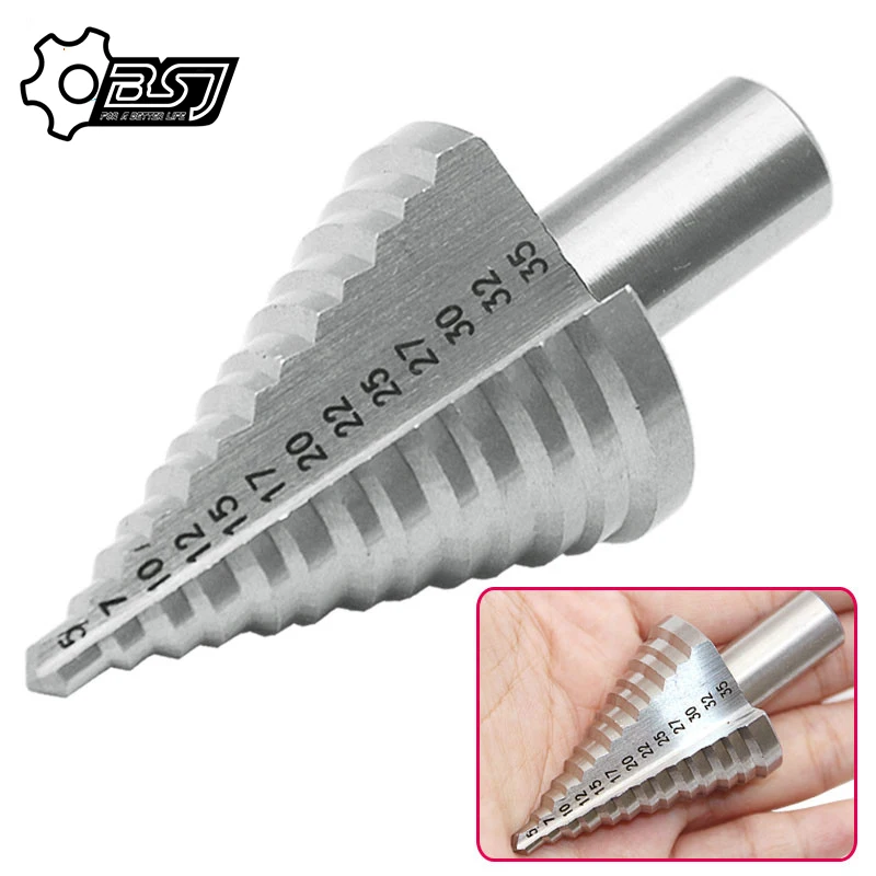 5-35mm High Speed Steel Step Drill Bit for Metal Wood Hole Cutter HSS Titanium Coated Drilling Power Tools