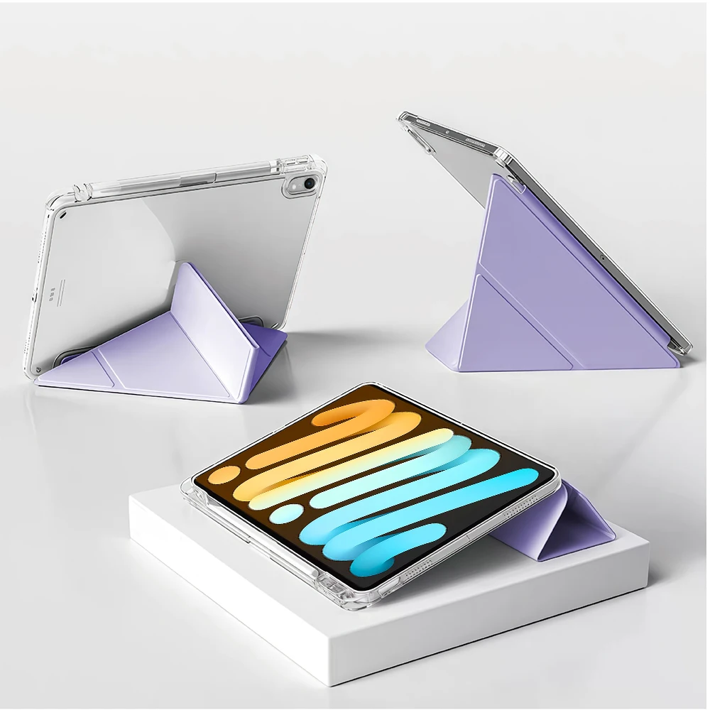 Slim Stylish Y-Shaped Stand Case with Pencil Holder for 8.3 Tablets, Multi-Angle Folding Design