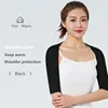 Wool Blend Double Shoulder Warmer Elastic Back Shoulder Support Brace Wrap with Long / Short Sleeves for Arthritis Pain Relief 5