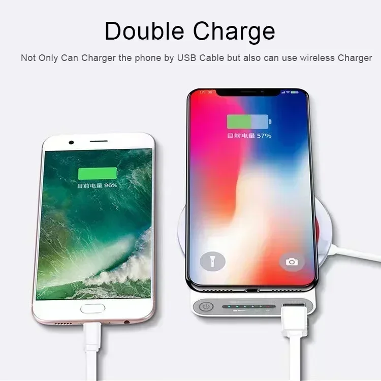200000mAh Wireless PowerBank TwoWay Wireless Fast Charging Powerbank Portable Charger Type-C External Battery For IPhone Samsung