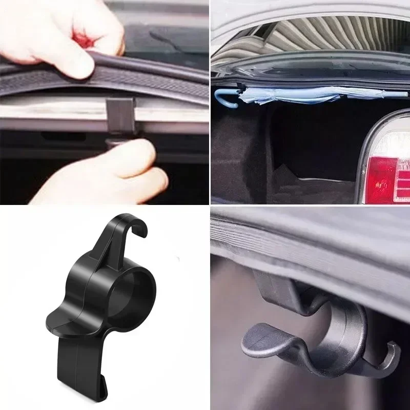 1-4pcs Universal Car Umbrella Holder Trunk Umbrella Storage Organizer Mount Hook Mini Hanger Holders Auto Interior Accessories
