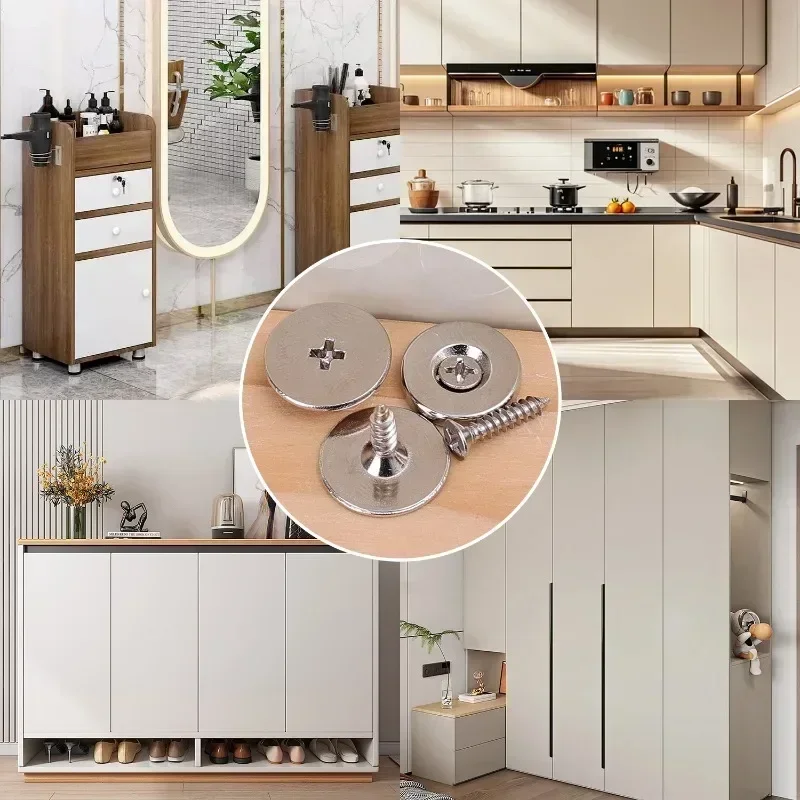 24/1PCS Magnetic Cabinet Catch Cupboard Door Fastener Latch Hidden Closing Catch Closer with Screws for Wardrobe Closet Cabinet
